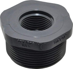 Value Collection - 1-1/2 x 3/4" PVC Plastic Pipe Bushing - Schedule 80, MIPT x FIPT End Connections - Apex Tool & Supply