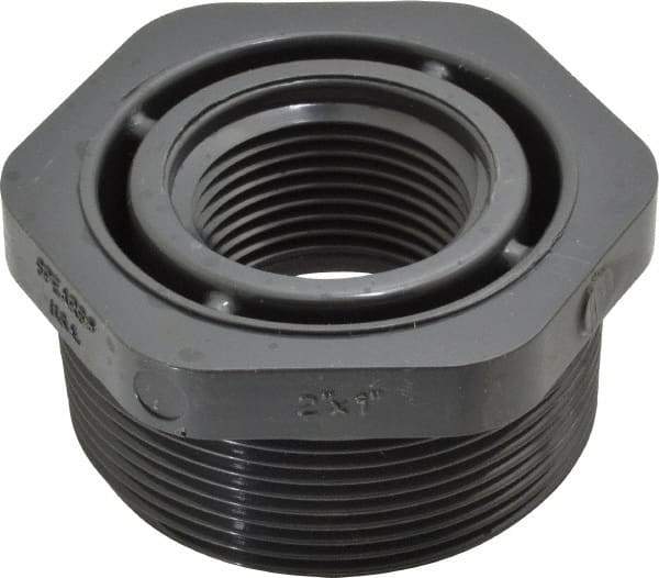 Value Collection - 2 x 1" PVC Plastic Pipe Bushing - Schedule 80, MIPT x FIPT End Connections - Apex Tool & Supply