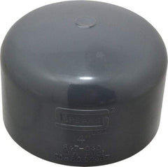 Value Collection - 4" PVC Plastic Pipe End Cap - Schedule 80, Slip End Connections - Apex Tool & Supply