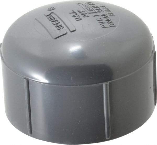 Value Collection - 2-1/2" PVC Plastic Pipe End Cap - Schedule 80, FIPT End Connections - Apex Tool & Supply