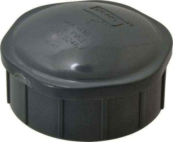 Value Collection - 3" PVC Plastic Pipe End Cap - Schedule 80, FIPT End Connections - Apex Tool & Supply