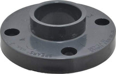 Value Collection - 2" PVC Plastic Pipe Flange (One Piece) - Schedule 80, Slip End Connections - Apex Tool & Supply