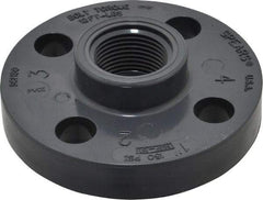 Value Collection - 1" PVC Plastic Pipe Flange (One Piece) - Schedule 80, FIPT End Connections - Apex Tool & Supply