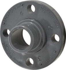 Value Collection - 1-1/2" PVC Plastic Pipe Flange (Two Piece) - Schedule 80, Spig End Connections - Apex Tool & Supply