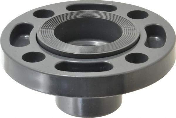 Value Collection - 2" PVC Plastic Pipe Flange (Two Piece) - Schedule 80, Spig End Connections - Apex Tool & Supply