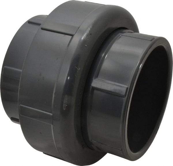 Value Collection - 4" PVC Plastic Pipe Union with Viton O-Ring - Schedule 80, Slip x Slip End Connections - Apex Tool & Supply
