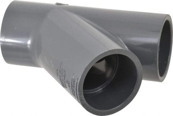 Value Collection - 2" PVC Plastic Pipe Wye - Schedule 80, Slip End Connections - Apex Tool & Supply
