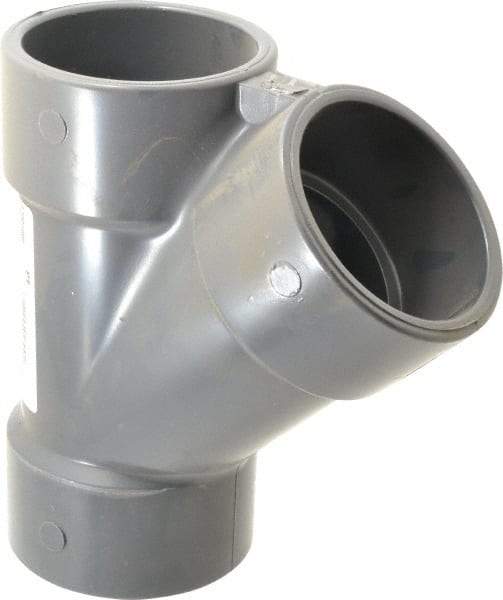 Value Collection - 3" PVC Plastic Pipe Wye - Schedule 80, Slip End Connections - Apex Tool & Supply
