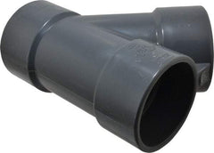 Value Collection - 4" PVC Plastic Pipe Wye - Schedule 80, Slip End Connections - Apex Tool & Supply