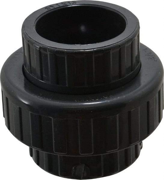 Value Collection - 1-1/2" PVC Plastic Pipe Union with EPDM O-Ring - Schedule 80, Slip x Slip End Connections - Apex Tool & Supply