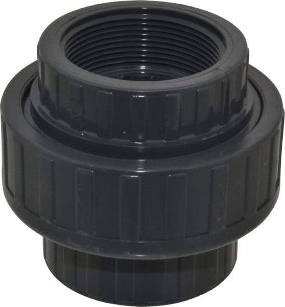 Value Collection - 2" PVC Plastic Pipe Union with EPDM O-Ring - Schedule 80, FIPT x FIPT End Connections - Apex Tool & Supply