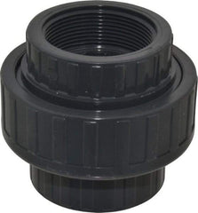 Value Collection - 2" PVC Plastic Pipe Union with EPDM O-Ring - Schedule 80, FIPT x FIPT End Connections - Apex Tool & Supply