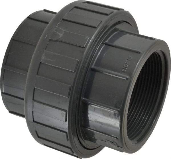 Value Collection - 3" PVC Plastic Pipe Union with EPDM O-Ring - Schedule 80, FIPT x FIPT End Connections - Apex Tool & Supply