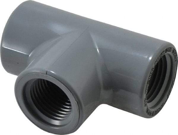 Value Collection - 1/2" CPVC Plastic Pipe Tee - Schedule 80, FIPT x FIPT x FIPT End Connections - Apex Tool & Supply