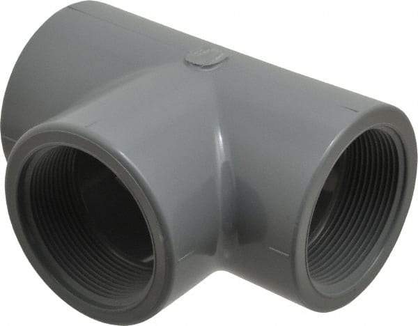 Value Collection - 2" CPVC Plastic Pipe Tee - Schedule 80, FIPT x FIPT x FIPT End Connections - Apex Tool & Supply