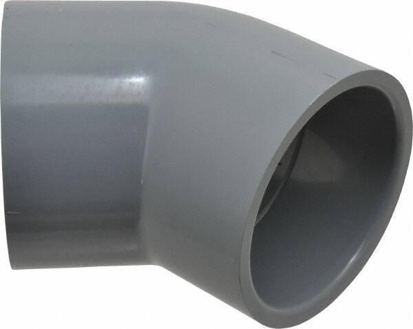 Value Collection - 3" CPVC Plastic Pipe 45° Elbow - Schedule 80, Slip x Slip End Connections - Apex Tool & Supply