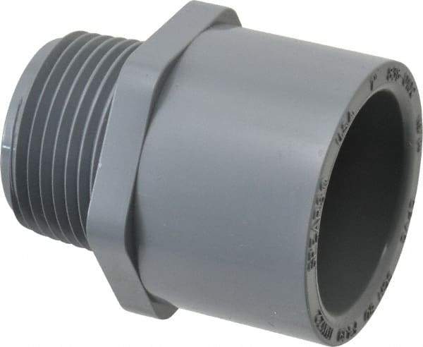 Value Collection - 1" CPVC Plastic Pipe Male Adapter - Schedule 80, MIPT x Slip End Connections - Apex Tool & Supply