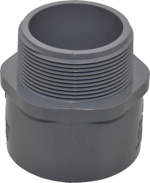 Value Collection - 2" CPVC Plastic Pipe Male Adapter - Schedule 80, MIPT x Slip End Connections - Apex Tool & Supply