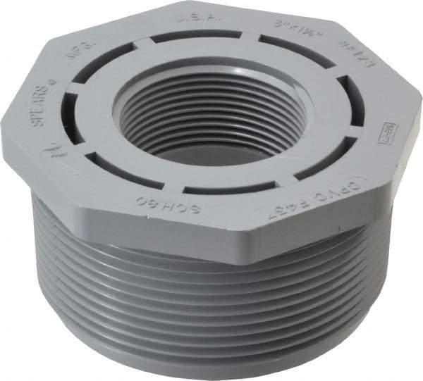 Value Collection - 3 x 1-1/2" CPVC Plastic Pipe Bushing - Schedule 80, MIPT x FIPT End Connections - Apex Tool & Supply