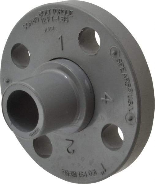 Value Collection - 1" CPVC Plastic Pipe Flange (Two Piece) - Schedule 80, Spig End Connections - Apex Tool & Supply