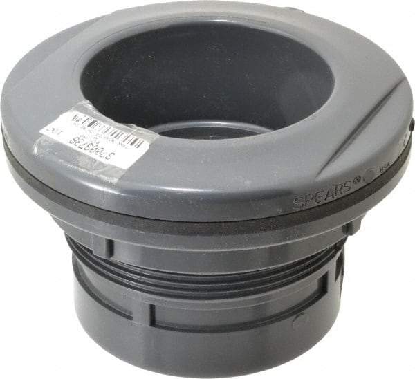 Value Collection - 4" PVC Plastic Pipe Bulkhead Tank Adapter - Schedule 80, Slip x FIPT End Connections - Apex Tool & Supply