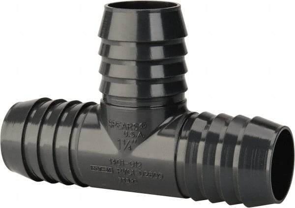 Value Collection - 1-1/4" Barb, Multiple Barbed Tube Insert Tee - PVC, Male - Apex Tool & Supply