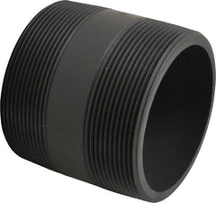 Value Collection - 4" Pipe, 4" Long PVC Threaded Plastic Pipe Nipple - Schedule 80, Gray - Apex Tool & Supply