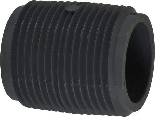 Value Collection - 1" Pipe, 1-1/2" Long CPVC Threaded Plastic Pipe Nipple - Schedule 80, Gray - Apex Tool & Supply