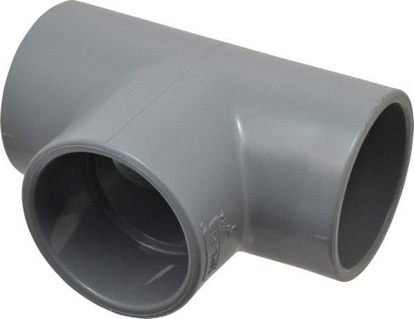 Value Collection - 3" CPVC Plastic Pipe Tee - Schedule 80, Slip x Slip x Slip End Connections - Apex Tool & Supply