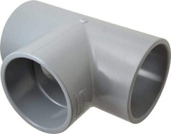 Value Collection - 4" CPVC Plastic Pipe Tee - Schedule 80, Slip x Slip x Slip End Connections - Apex Tool & Supply