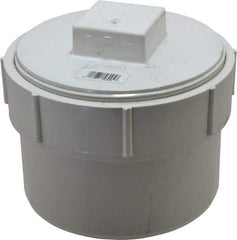 B&K Mueller - 6", PVC Drain, Waste & Vent Pipe Cleanout Adapter - Spig x CO with Plug - Apex Tool & Supply