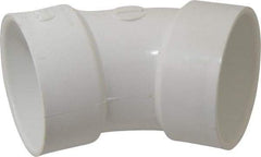 B&K Mueller - 3", PVC Drain, Waste & Vent Pipe 45 Elbow - Hub x Hub - Apex Tool & Supply