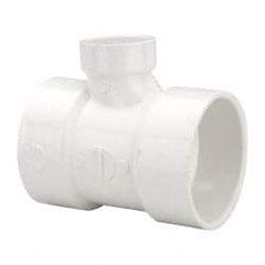 B&K Mueller - 3 x 3 x 1-1/2", PVC Drain, Waste & Vent Pipe Reducing Sanitary Tee - Hub x Hub x Hub - Apex Tool & Supply