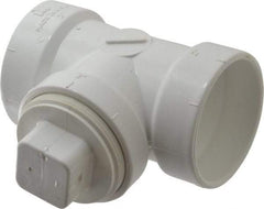 B&K Mueller - 2", PVC Drain, Waste & Vent Pipe Test Tee - Hub x Hub x CO with Plug - Apex Tool & Supply