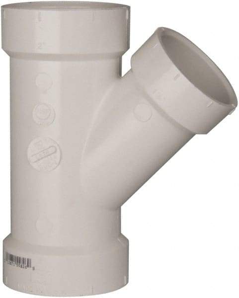 B&K Mueller - 2 x 2 x 1-1/2", PVC Drain, Waste & Vent Pipe 45 Wye - Hub x Hub x Hub - Apex Tool & Supply