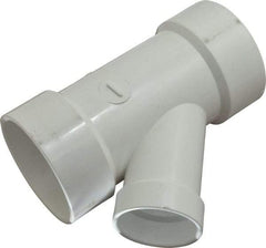 B&K Mueller - 3 x 3 x 2", PVC Drain, Waste & Vent Pipe 45 Wye - Hub x Hub x Hub - Apex Tool & Supply