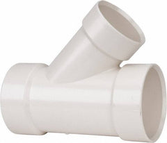 B&K Mueller - 4 x 4 x 3", PVC Drain, Waste & Vent Pipe 45 Wye - Hub x Hub x Hub - Apex Tool & Supply