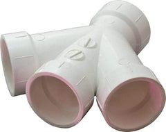 B&K Mueller - 1-1/2", PVC Drain, Waste & Vent Pipe 45 Double Wye - All Hub - Apex Tool & Supply