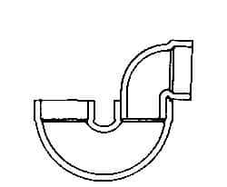 B&K Mueller - 4", PVC Drain, Waste & Vent Pipe P Trap - Hub x Hub - Apex Tool & Supply