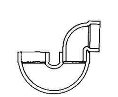 B&K Mueller - 4", PVC Drain, Waste & Vent Pipe P Trap - Hub x Hub - Apex Tool & Supply