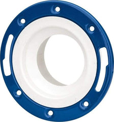 B&K Mueller - 4 x 3" Pipe, 7" OD, PVC Adjustable Closet Flange - 40° Max Working Temp, Hub End Connections - Apex Tool & Supply