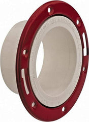 B&K Mueller - 4" Pipe, 7" OD, PVC Adjustable Closet Flange - 40° Max Working Temp, Spig End Connections - Apex Tool & Supply