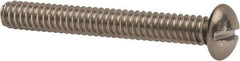 Value Collection - #10-24 UNC, 1-1/2" Length Under Head Slotted Drive Machine Screw - Round Head, Grade 316 Stainless Steel, Uncoated, Without Washer - Apex Tool & Supply