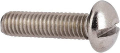 Value Collection - #10-32 UNF, 3/4" Length Under Head Slotted Drive Machine Screw - Round Head, Grade 316 Stainless Steel, Uncoated, Without Washer - Apex Tool & Supply
