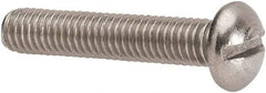 Value Collection - #10-32 UNF, 1" Length Under Head Slotted Drive Machine Screw - Round Head, Grade 316 Stainless Steel, Uncoated, Without Washer - Apex Tool & Supply