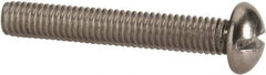 Value Collection - #10-32 UNF, 1-1/4" Length Under Head Slotted Drive Machine Screw - Round Head, Grade 316 Stainless Steel, Uncoated, Without Washer - Apex Tool & Supply