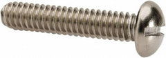 Value Collection - 1/4-20 UNC, 1-1/4" Length Under Head Slotted Drive Machine Screw - Round Head, Grade 316 Stainless Steel, Uncoated, Without Washer - Apex Tool & Supply