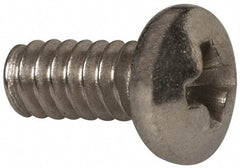 Value Collection - #4-40 UNC, 1/4" Length Under Head Phillips Drive Machine Screw - Pan Head, Grade 316 Stainless Steel, Uncoated, Without Washer - Apex Tool & Supply