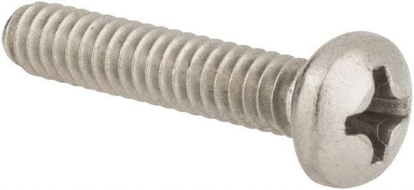 Value Collection - #6-32 UNC, 3/4" Length Under Head Phillips Drive Machine Screw - Pan Head, Grade 316 Stainless Steel, Uncoated, Without Washer - Apex Tool & Supply