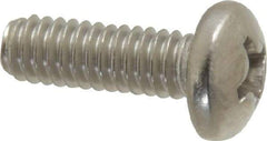 Value Collection - #8-32 UNC, 1/2" Length Under Head Phillips Drive Machine Screw - Pan Head, Grade 316 Stainless Steel, Uncoated, Without Washer - Apex Tool & Supply